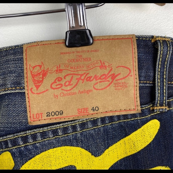 Ed hardy jeans size:40(fits like 38)(cut to size 38 x 31-32) - Picture 2 of 4